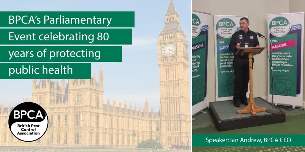 Pest Solutions Graduate Technician Parliamentary Speech - BPCA 80th Anniversary Celebration - Parliamentary Event - Ian Andrew BPCA CEO